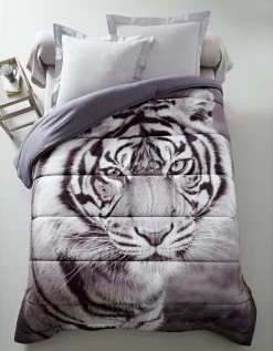 Couette Microfibre Impression Photo Tigre 200g/m2