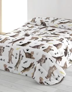 Couette Microfibre Imprimée Chatons 200 G/m²