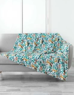 Plaid Flanelle Enfant Imprimé Jungle