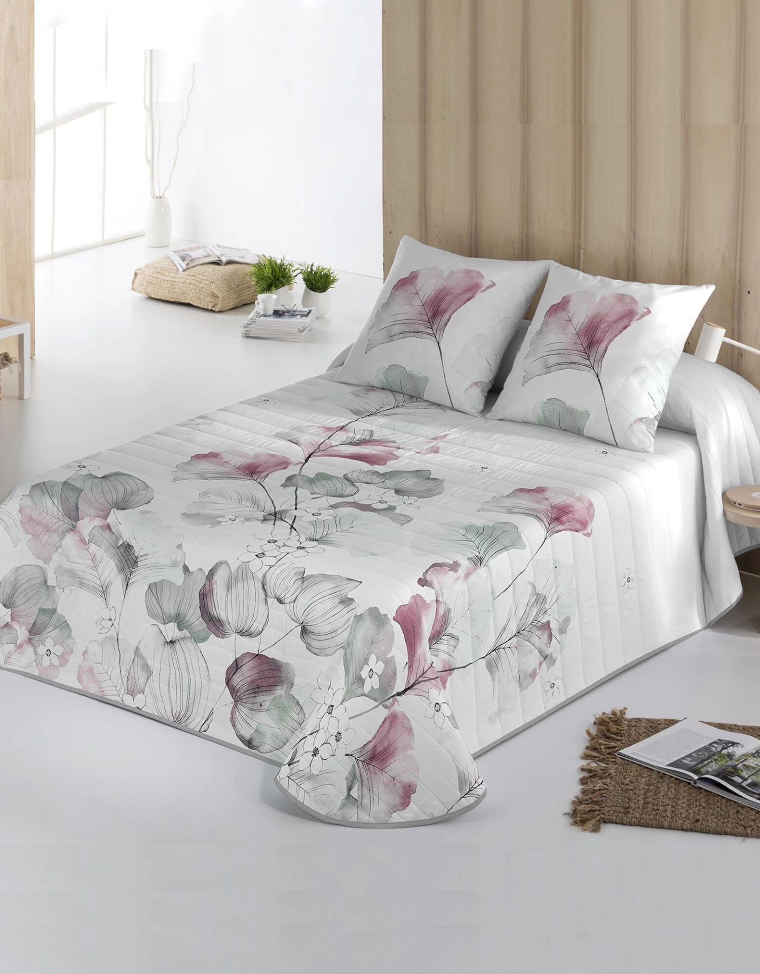 Couvre-lit Matelassé Imprimé Bourgeons