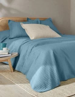 Couvre-lit Matelassé Microfibre Motif Géométrique