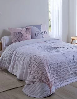 Couvre-lit Matelassé Imprimé Ginkgo