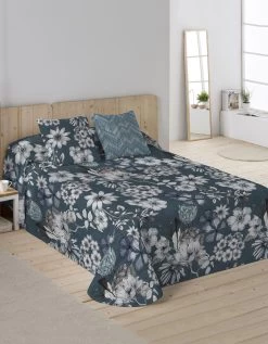 Couvre-lit Matelassé Imprimé Fleurs