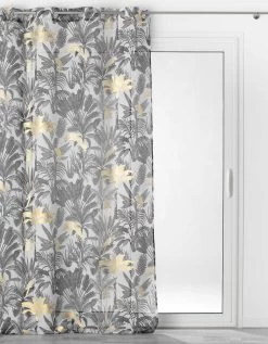 Voilage Imprimé Exotique Métallisé