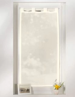 Vitrage Droit Voile Uni Finition Pattes