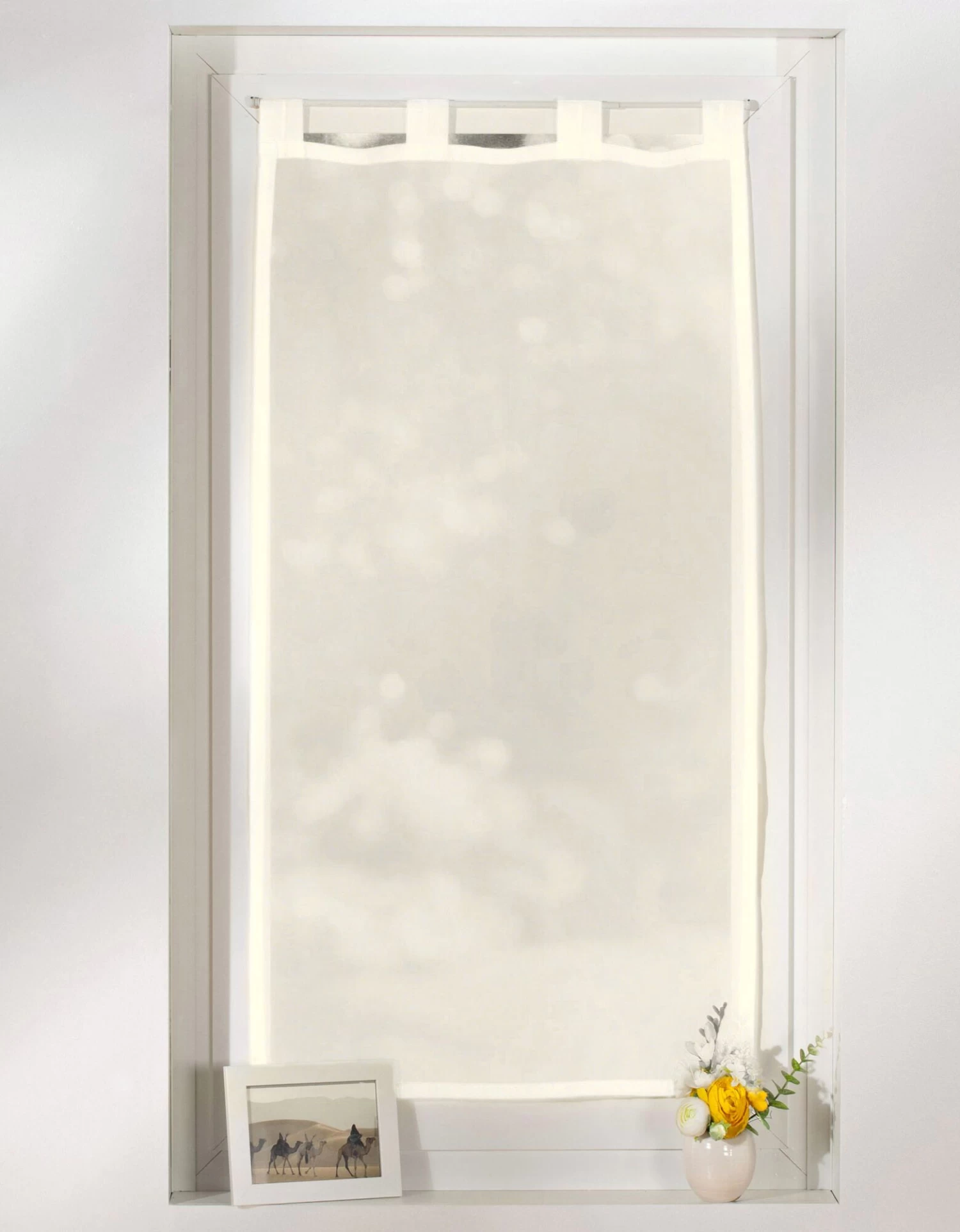 Vitrage Droit Voile Uni Finition Pattes