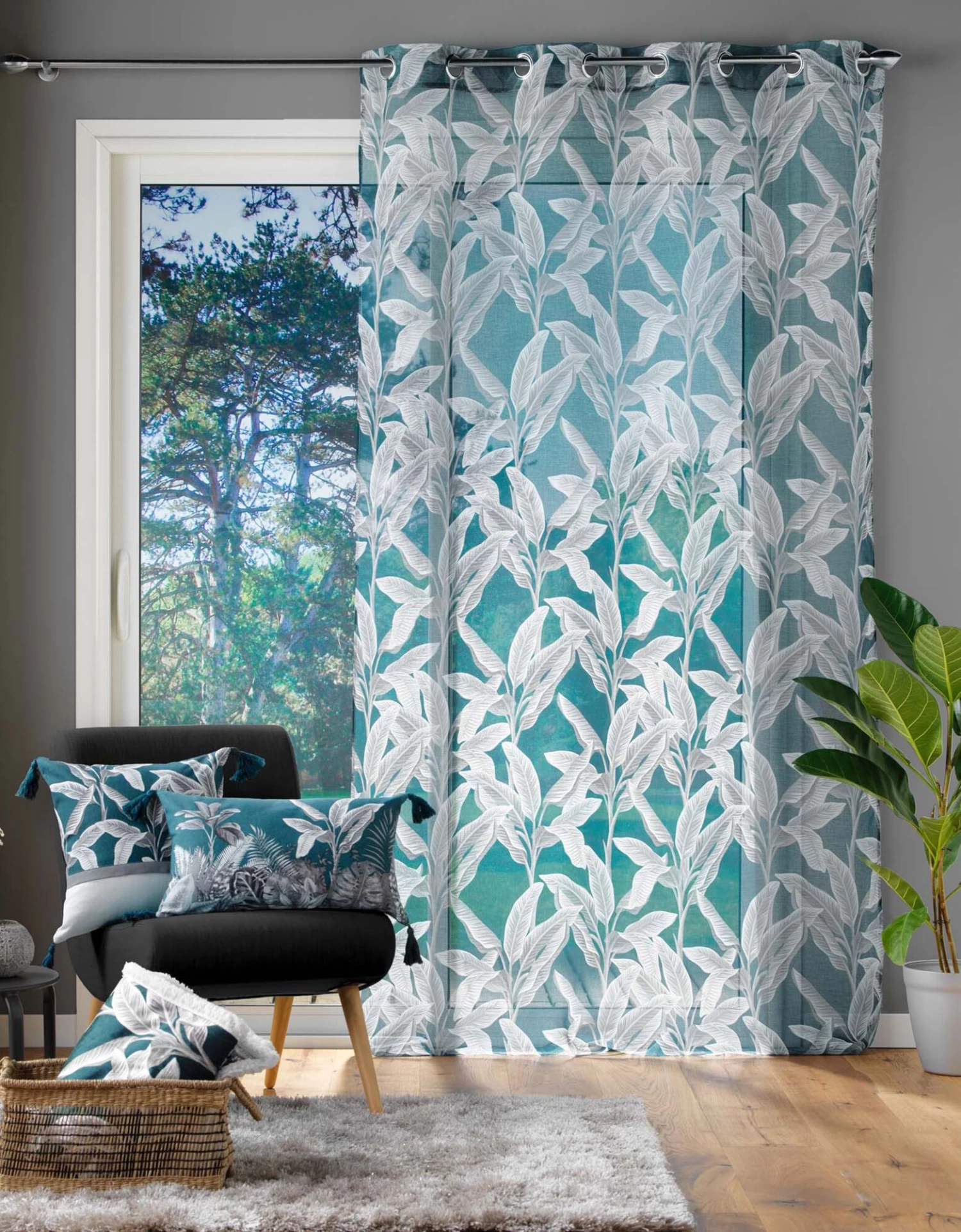 Voilage Imprimé Tropical – Image 2