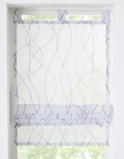 Store Remontable Polyester Imprimé Ondulant