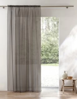 Panneau Voile Uni Finition Galon Fronceur