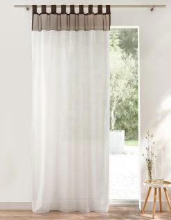 Panneau Rideau Voile Bicolore