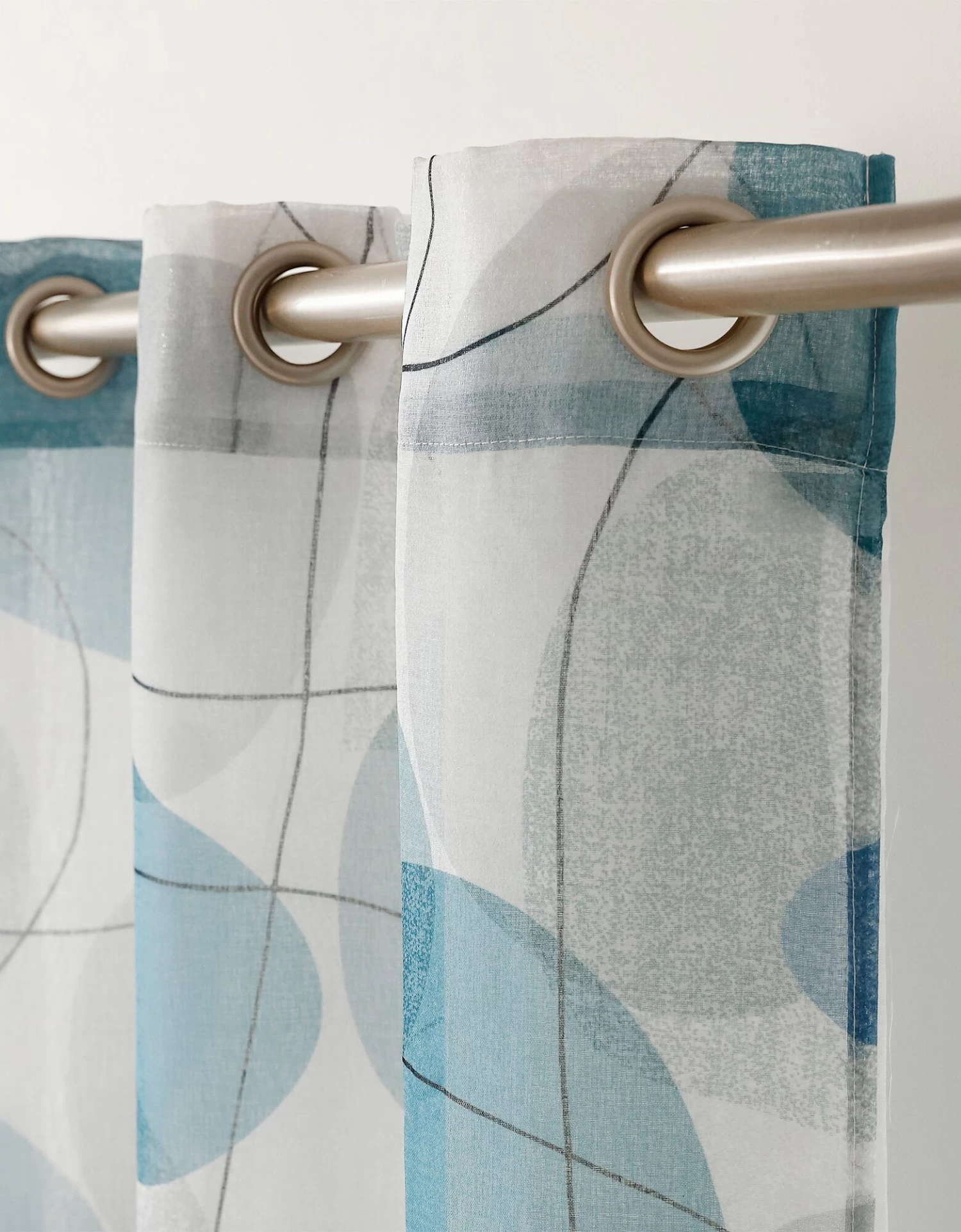 Panneau Voile Finition Oeillets Motif Galets – Image 3