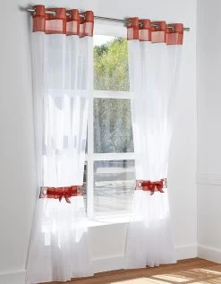 Panneau Voilage Uni Finition Oeillets Embrasse