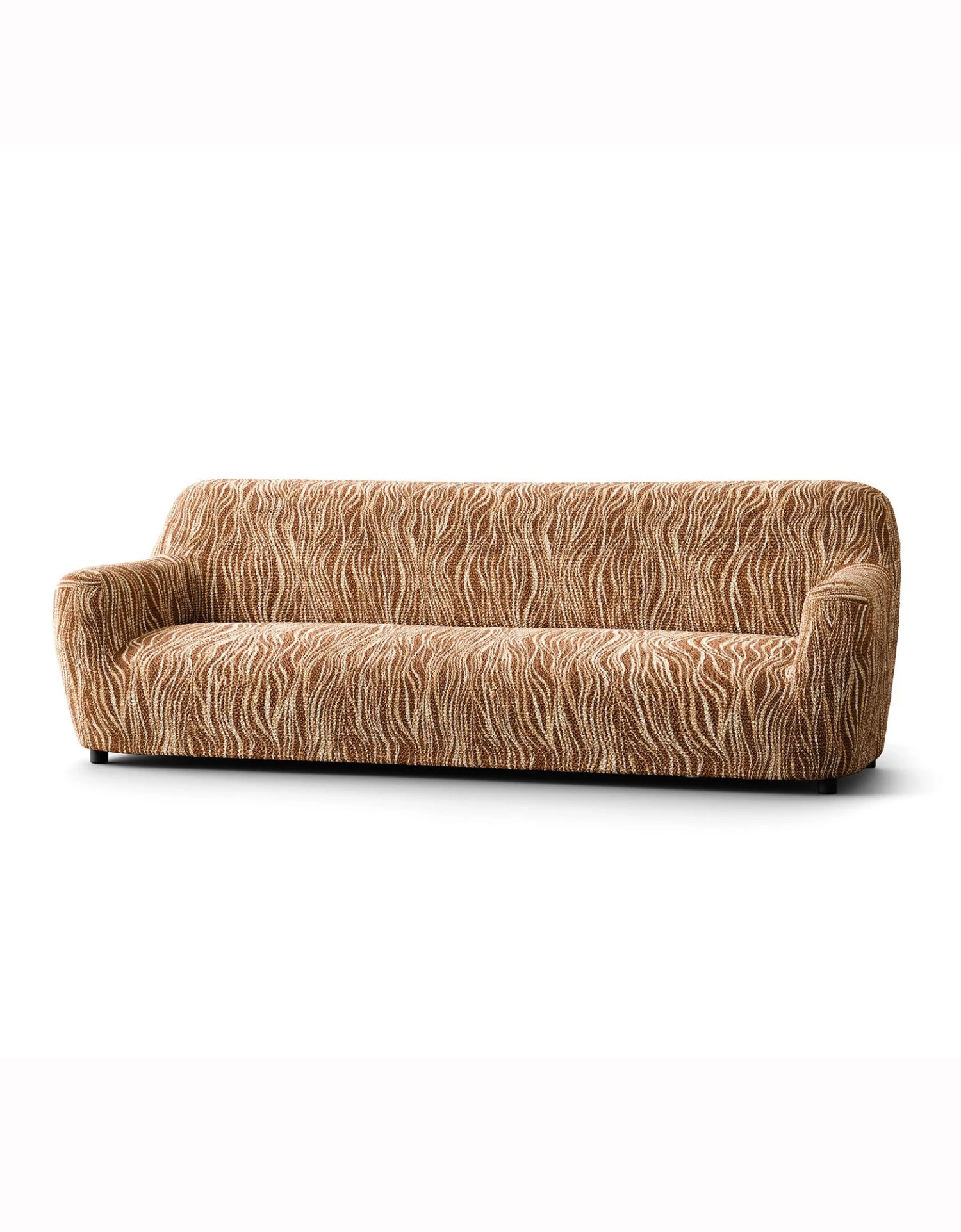 Housse Bi-extensible Microfibre Imprimé Vagues Pour Fauteuil Et Canapé – Image 5