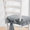 Housse Chaise Unie Volantée Coton Bachette