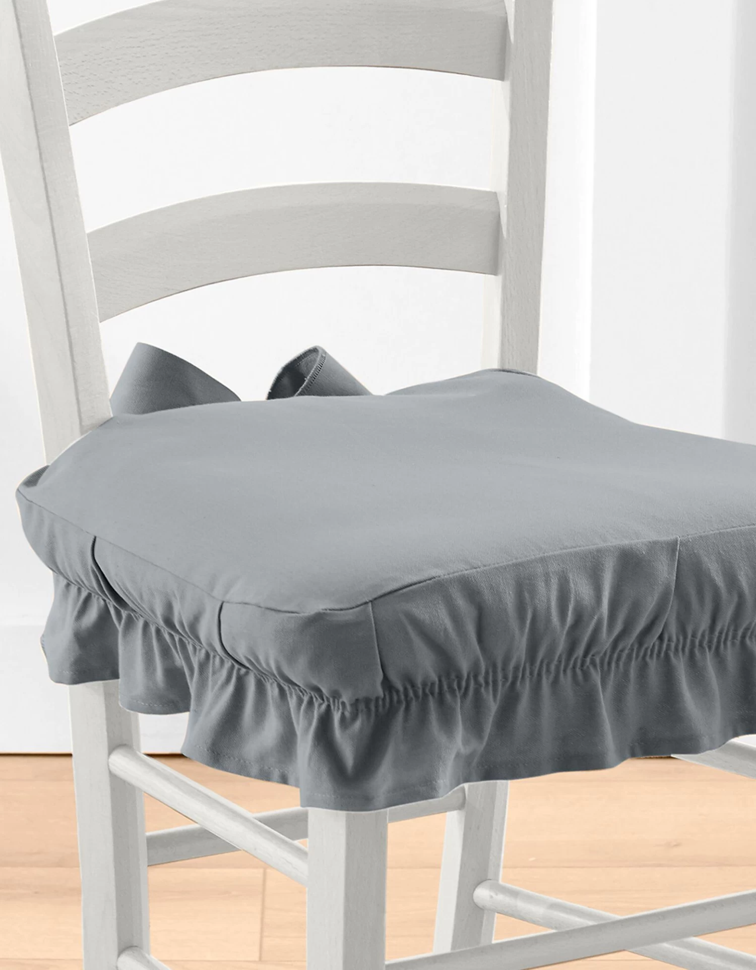 Housse Chaise Unie Volantée Coton Bachette – Image 3