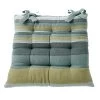 Galette De Chaise Carrée Rayée - Lot De 2