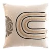 Coussin Imprimé Graphique Jute