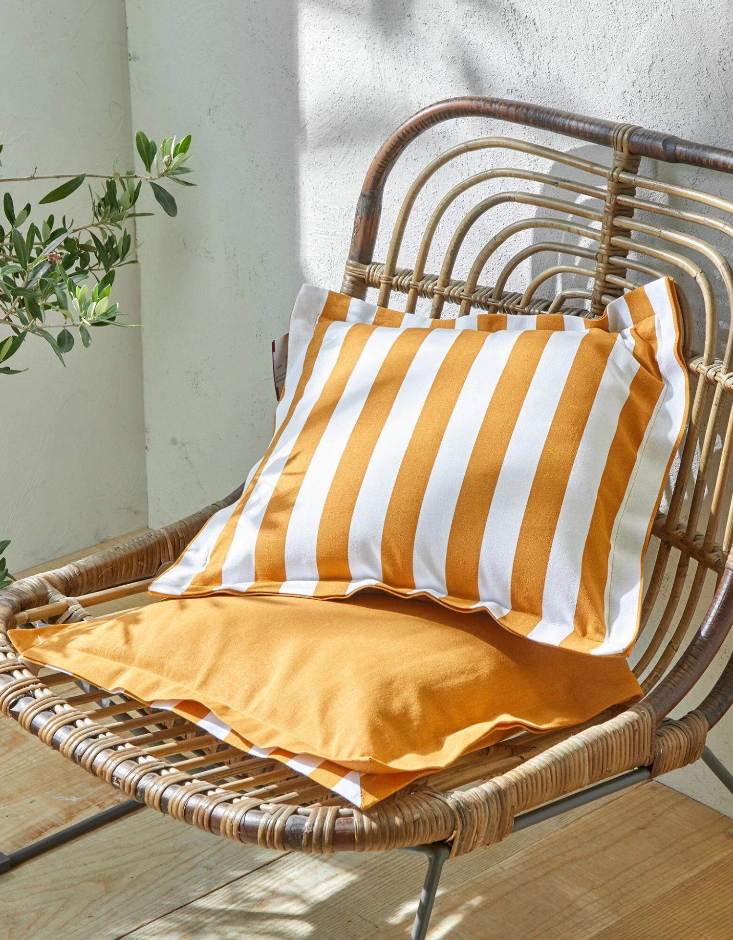 Housse De Coussin Rayée, Collection Ninole - Lot De 2 – Image 3