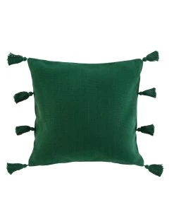 Coussin Déhoussable Unis à Pompons