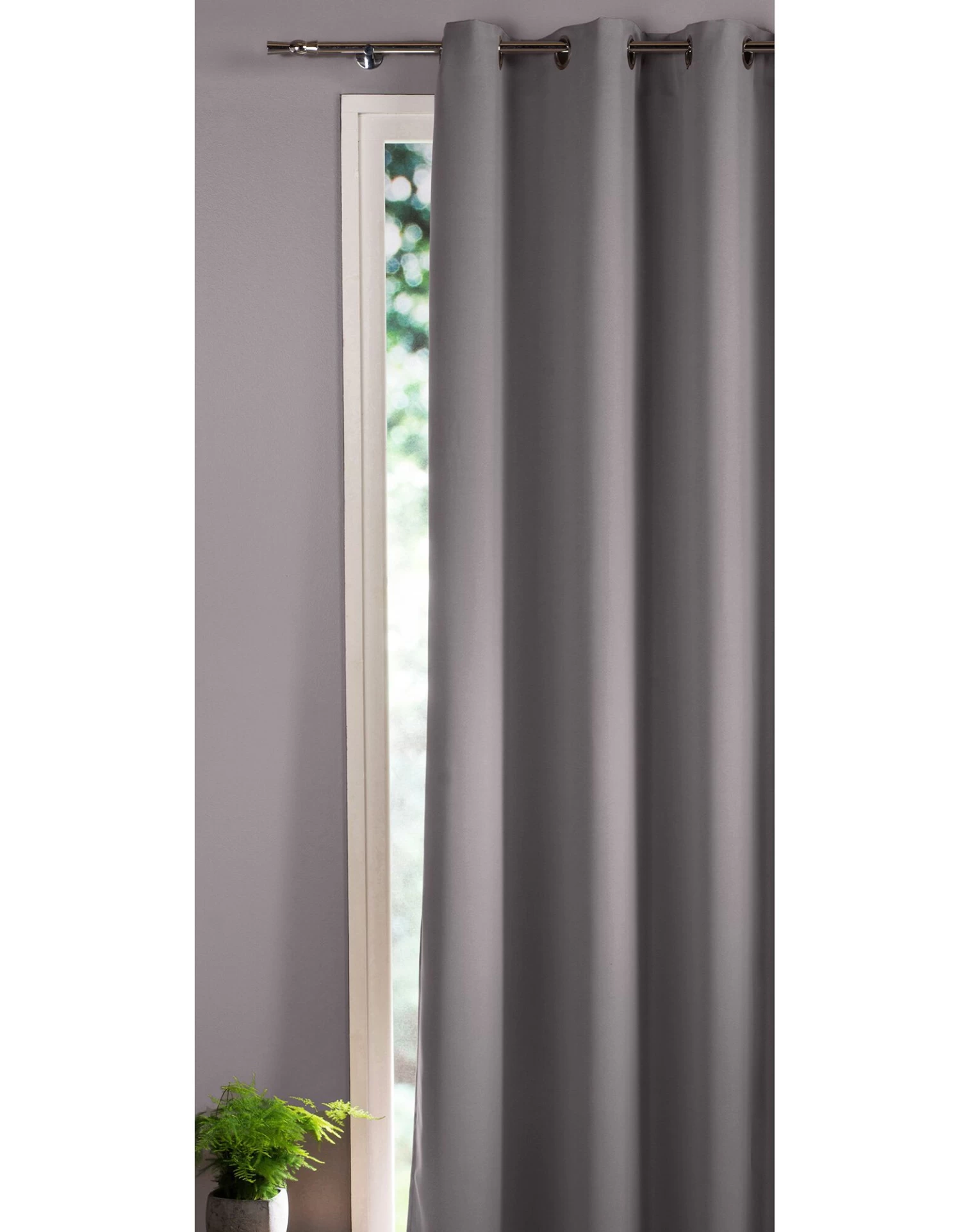 Rideau Occultant Uni Satiné Finition Oeillets