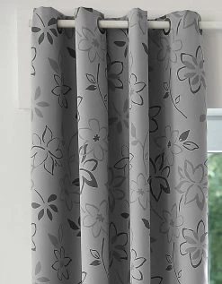 Rideau Occultant Imprimé Fleuri Finition Oeillets