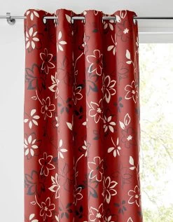 Rideau Occultant Imprimé Fleuri Finition Oeillets