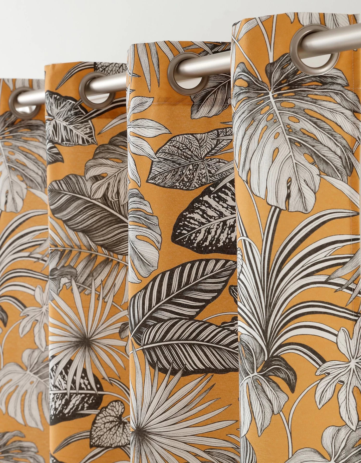 Rideau Oeillets Tamisant Imprimé Tropical – Image 3