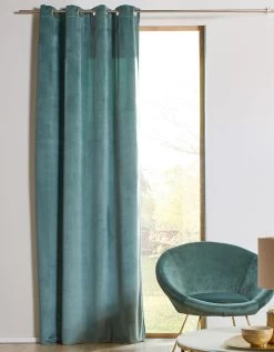 Rideau En Velours Uni à Oeillets