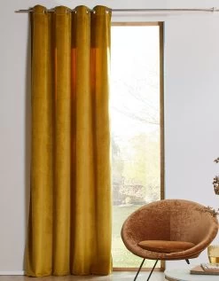 Rideau En Velours Uni à Oeillets