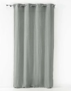 Rideau Tamisant Oeillets Gaze De Coton Uni