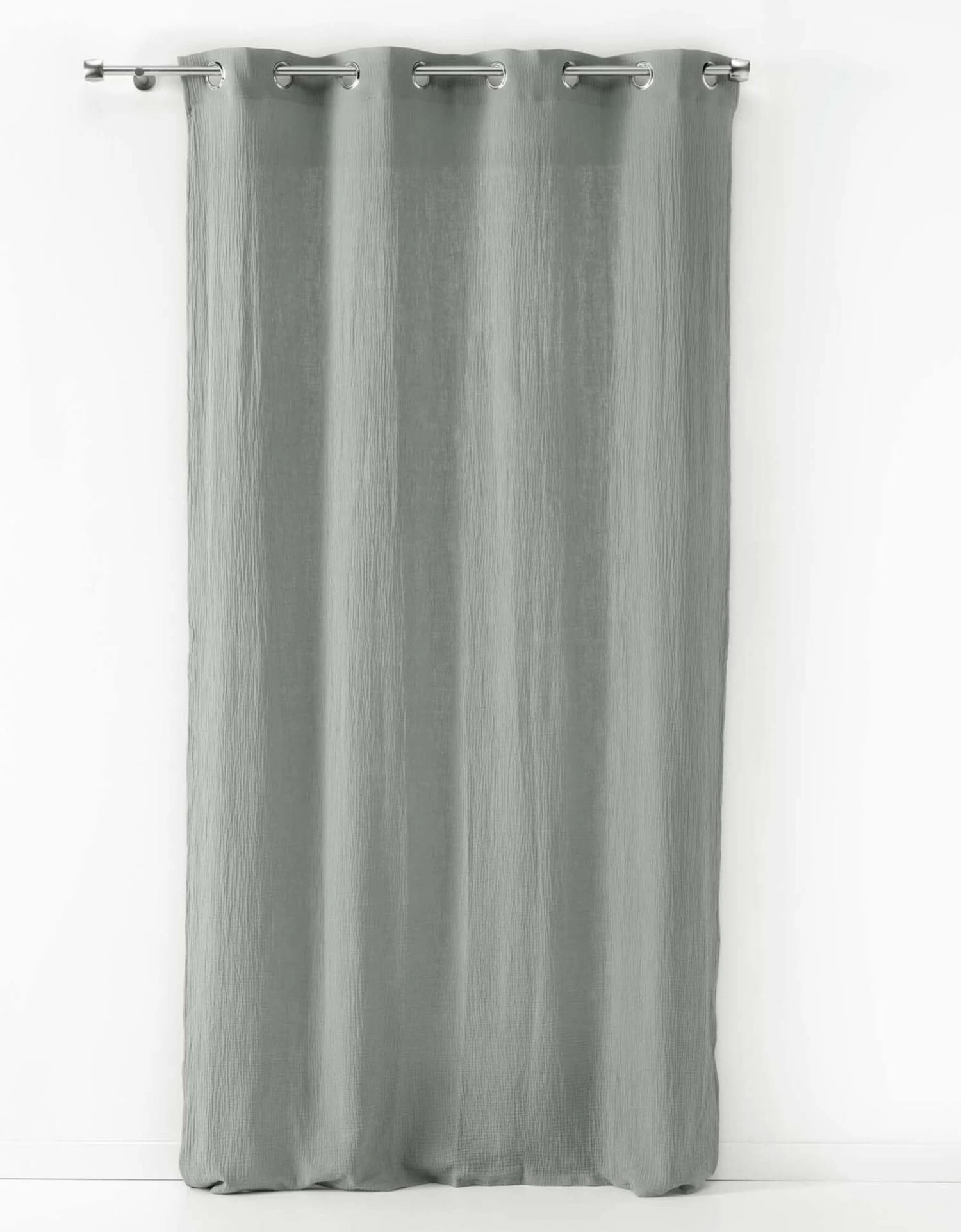 Rideau Tamisant Oeillets Gaze De Coton Uni