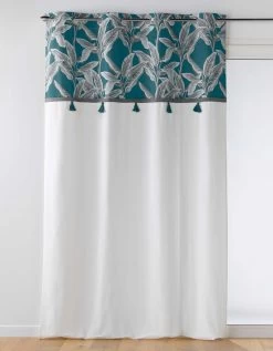 Rideau Tamisant Haut Imprimé Tropical