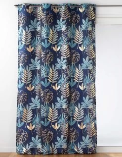 Rideau Velours Imprimé Jungle Métallisé