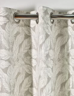 Rideau En Ramie Imprimé Feuillages