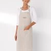 Tablier Bavette Coton Et Lin Uni Personnalisable