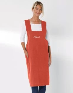 Tablier De Cuisine Japonais Coton Et Lin Uni Personnalisable