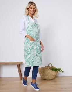 Tablier De Cuisine Forme Bavette Imprimé Végétal