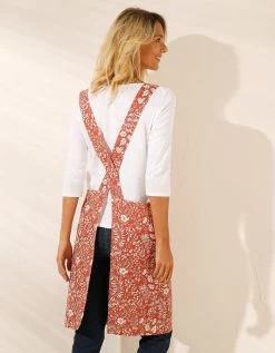 Tablier De Cuisine Japonais Coton Motif Floral - Collection Upcycling